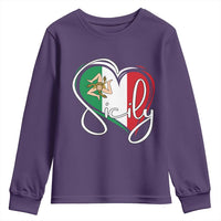 Sicily Palermo Italy Medusa Sicilia Heart Italian Flag Youth Sweatshirt - Wonder Print Shop