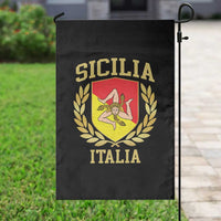 Sicilia Flag Sicily Palermo Italy Triskelion Garden Flag - Wonder Print Shop