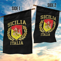 Sicilia Flag Sicily Palermo Italy Triskelion Garden Flag - Wonder Print Shop