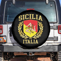 Sicilia Flag Sicily Palermo Italy Triskelion Spare Tire Cover - Wonder Print Shop