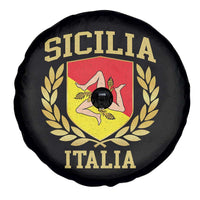 Sicilia Flag Sicily Palermo Italy Triskelion Spare Tire Cover - Wonder Print Shop