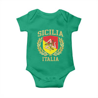 Sicilia Flag Sicily Palermo Italy Triskelion Baby Onesie - Wonder Print Shop
