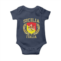 Sicilia Flag Sicily Palermo Italy Triskelion Baby Onesie - Wonder Print Shop