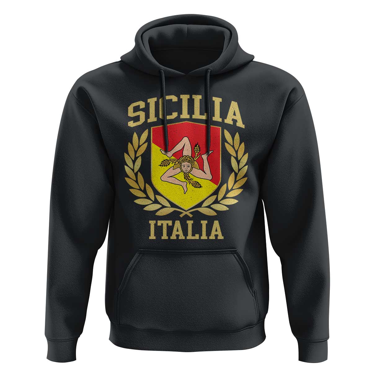 Sicilia Flag Sicily Palermo Italy Triskelion Hoodie - Wonder Print Shop