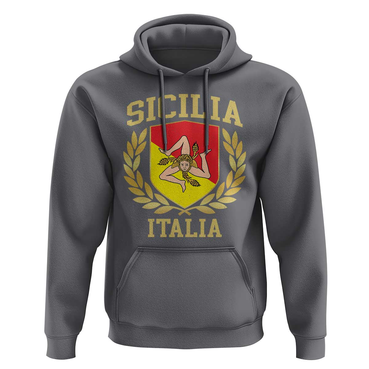 Sicilia Flag Sicily Palermo Italy Triskelion Hoodie - Wonder Print Shop