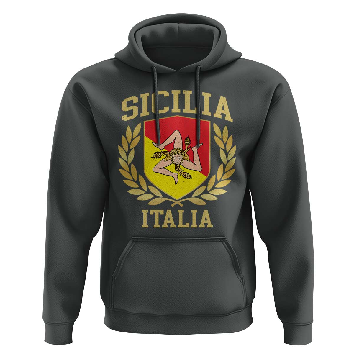 Sicilia Flag Sicily Palermo Italy Triskelion Hoodie - Wonder Print Shop