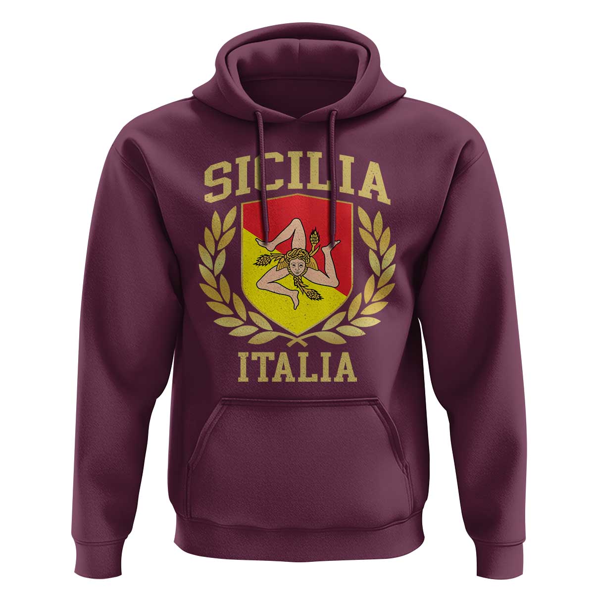 Sicilia Flag Sicily Palermo Italy Triskelion Hoodie - Wonder Print Shop
