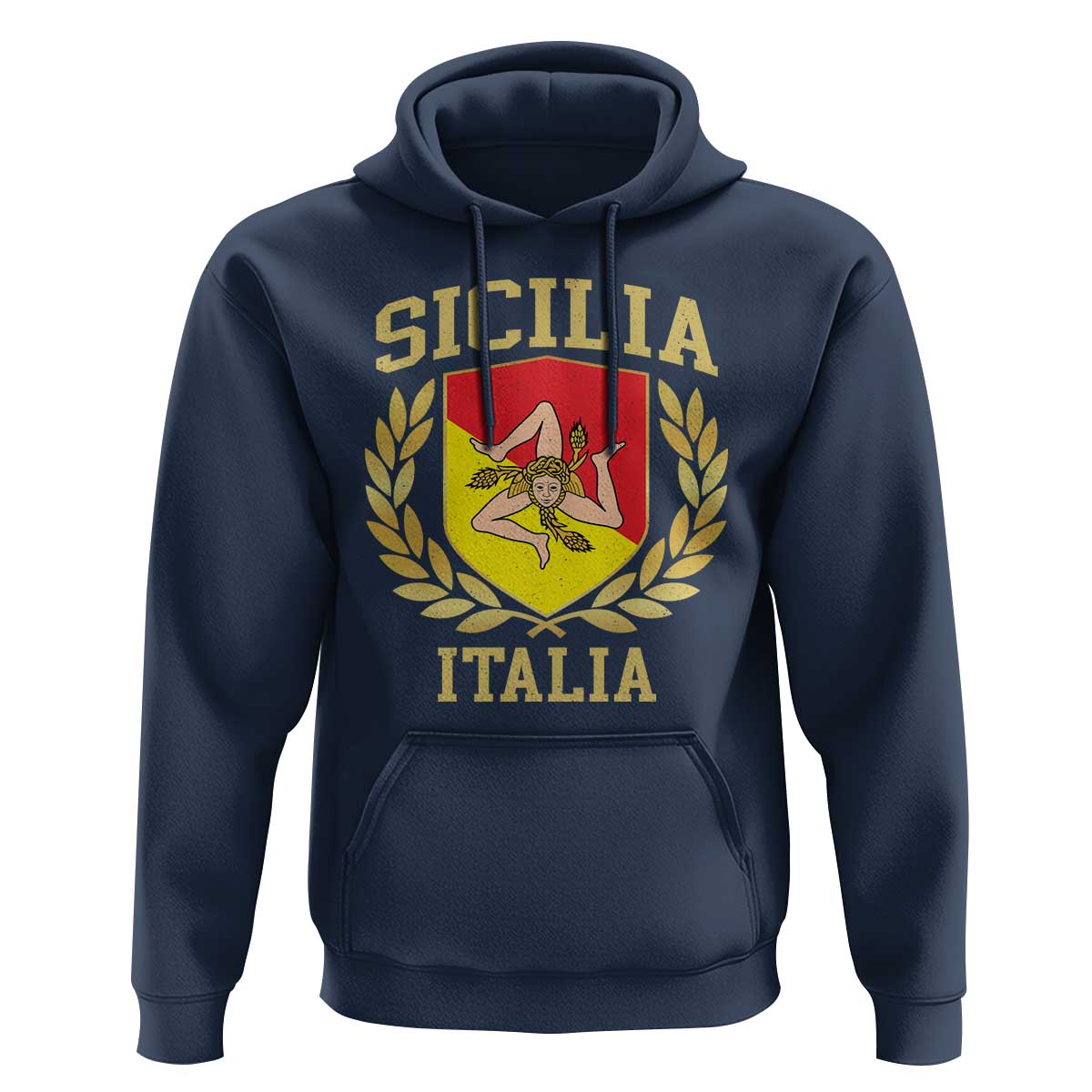 Sicilia Flag Sicily Palermo Italy Triskelion Hoodie - Wonder Print Shop