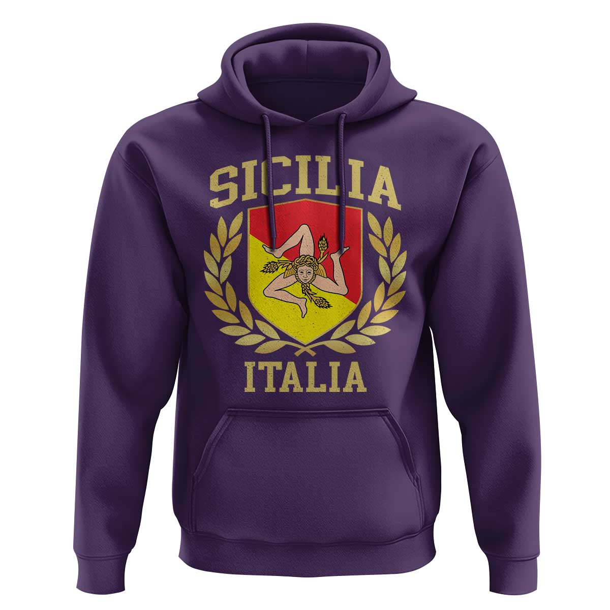 Sicilia Flag Sicily Palermo Italy Triskelion Hoodie - Wonder Print Shop