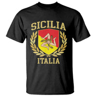 Sicilia Flag Sicily Palermo Italy Triskelion T Shirt - Wonder Print Shop