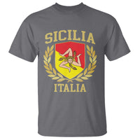 Sicilia Flag Sicily Palermo Italy Triskelion T Shirt - Wonder Print Shop