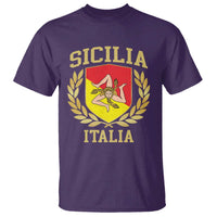 Sicilia Flag Sicily Palermo Italy Triskelion T Shirt - Wonder Print Shop