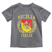 Sicilia Flag Sicily Palermo Italy Triskelion Toddler T Shirt - Wonder Print Shop