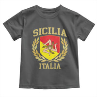 Sicilia Flag Sicily Palermo Italy Triskelion Toddler T Shirt - Wonder Print Shop