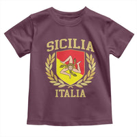Sicilia Flag Sicily Palermo Italy Triskelion Toddler T Shirt - Wonder Print Shop