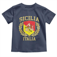 Sicilia Flag Sicily Palermo Italy Triskelion Toddler T Shirt - Wonder Print Shop