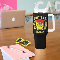 Sicilia Flag Sicily Palermo Italy Triskelion Tumbler With Handle - Wonder Print Shop
