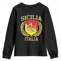 Sicilia Flag Sicily Palermo Italy Triskelion Youth Sweatshirt - Wonder Print Shop