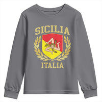 Sicilia Flag Sicily Palermo Italy Triskelion Youth Sweatshirt - Wonder Print Shop