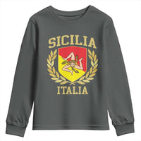 Sicilia Flag Sicily Palermo Italy Triskelion Youth Sweatshirt - Wonder Print Shop