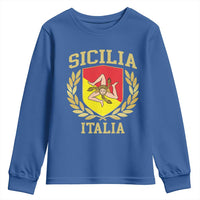Sicilia Flag Sicily Palermo Italy Triskelion Youth Sweatshirt - Wonder Print Shop