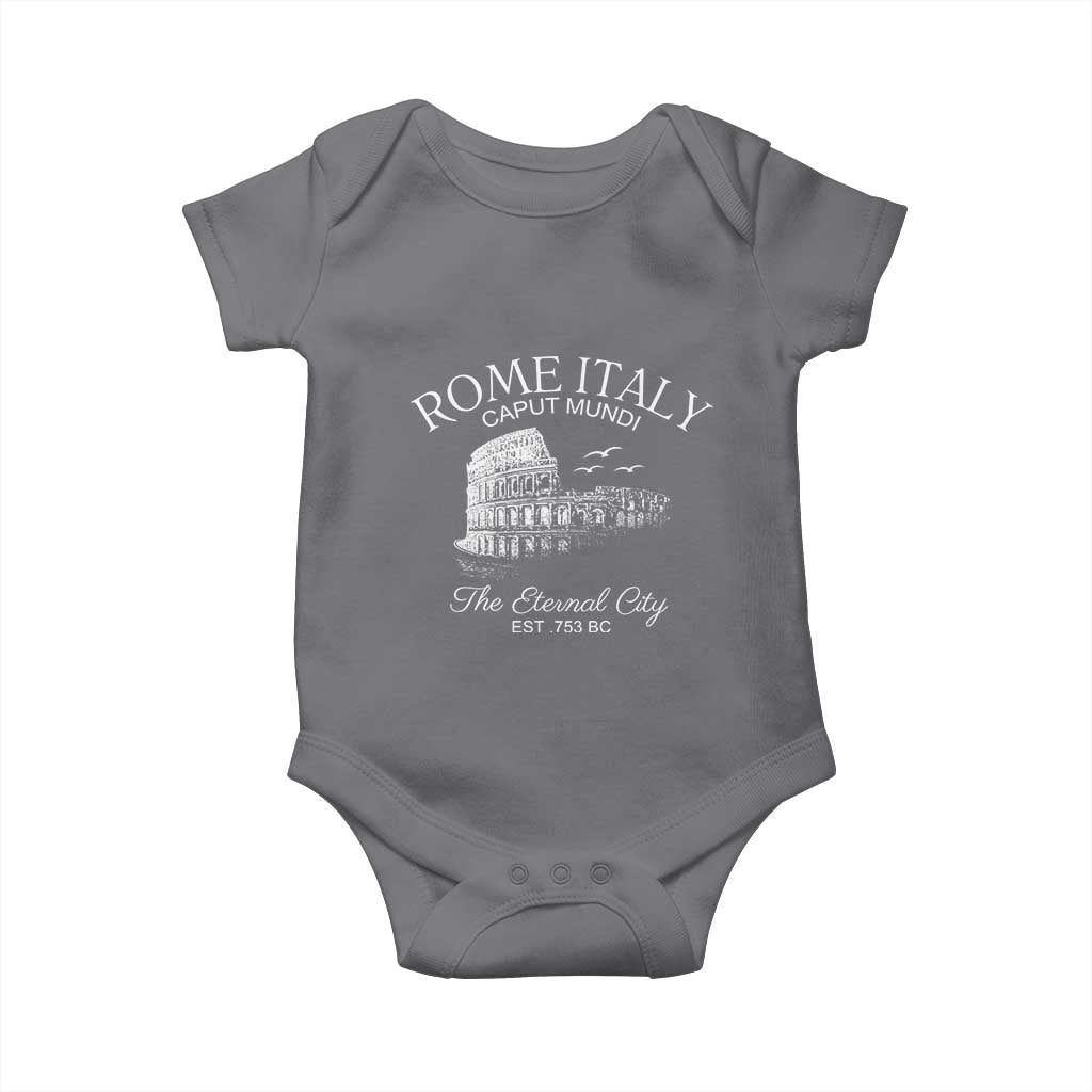 Rome Colosseum Italy Baby Onesie Caput Mindi The Eternal City Amphitheatre Ancient - Wonder Print Shop
