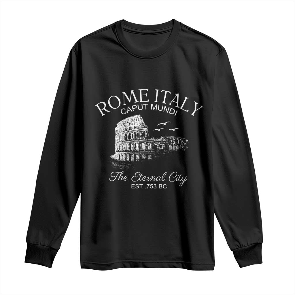 Rome Colosseum Italy Long Sleeve Shirt Caput Mindi The Eternal City Amphitheatre Ancient - Wonder Print Shop