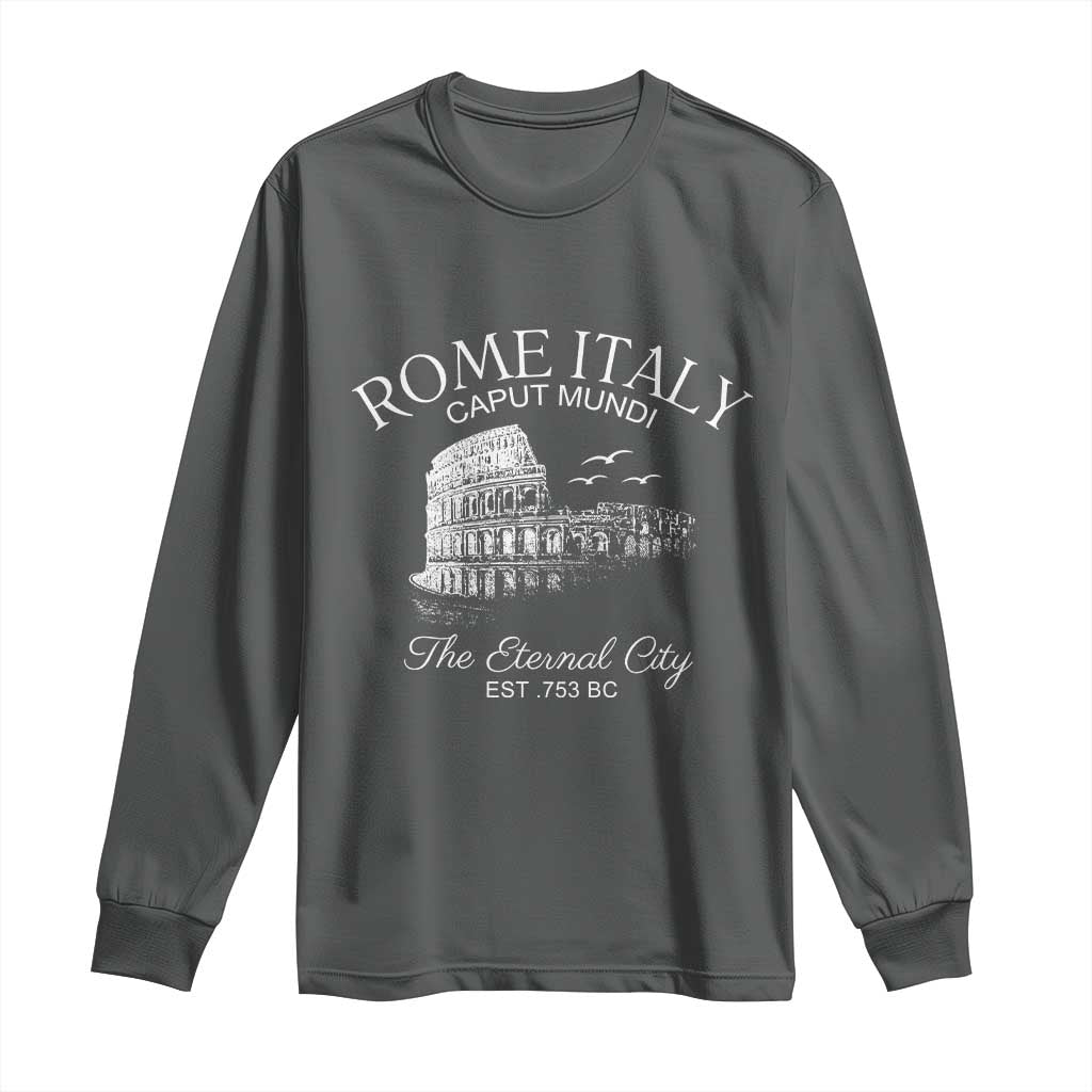Rome Colosseum Italy Long Sleeve Shirt Caput Mindi The Eternal City Amphitheatre Ancient - Wonder Print Shop