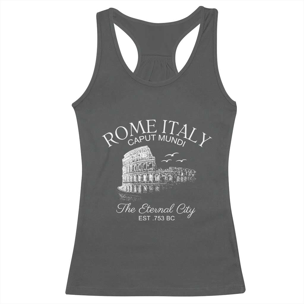 Rome Colosseum Italy Racerback Tank Top Caput Mindi The Eternal City Amphitheatre Ancient - Wonder Print Shop