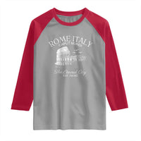 Rome Colosseum Italy Raglan Shirt Caput Mindi The Eternal City Amphitheatre Ancient - Wonder Print Shop
