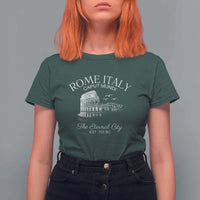 Rome Colosseum Italy T Shirt For Women Caput Mindi The Eternal City Amphitheatre Ancient - Wonder Print Shop