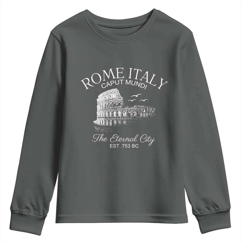 Rome Colosseum Italy Youth Sweatshirt Caput Mindi The Eternal City Amphitheatre Ancient - Wonder Print Shop