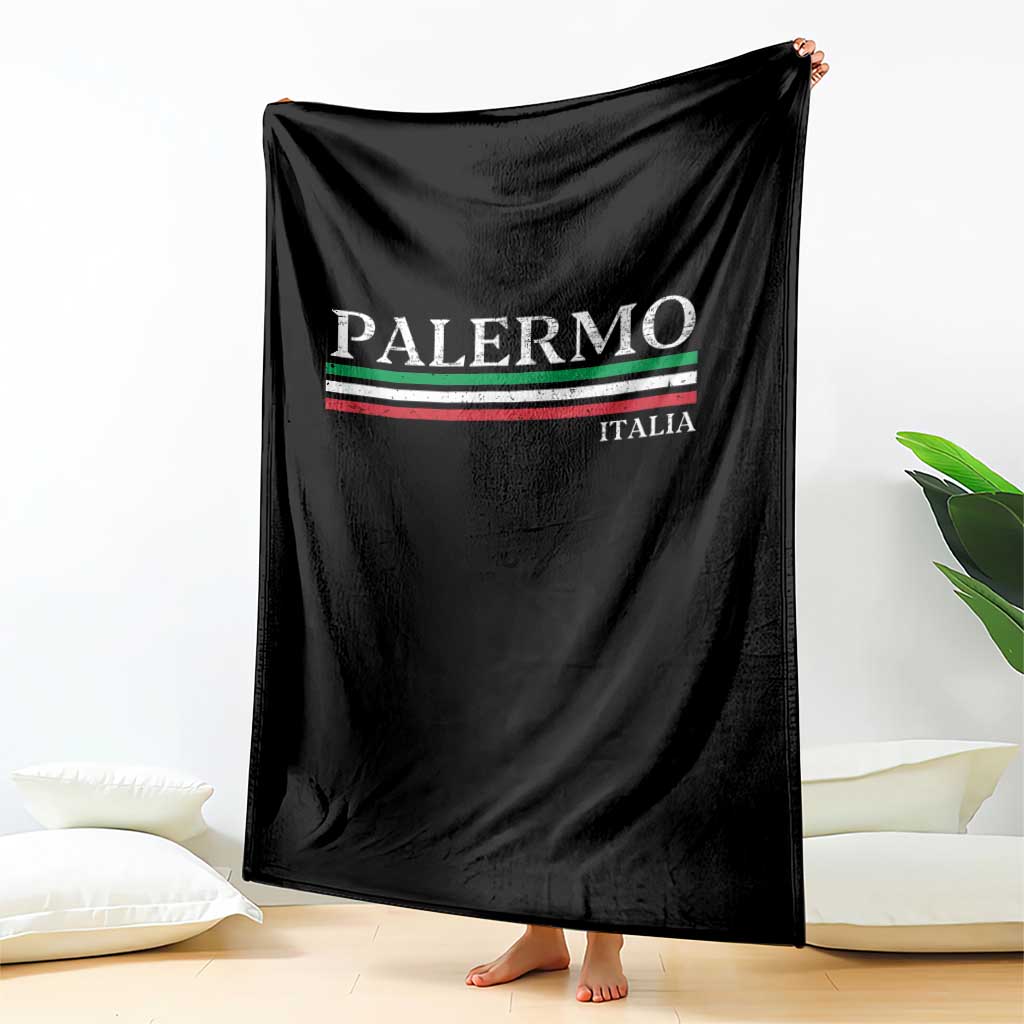 Palermo Sicily Italian Flag Souvenirs Sicilia Italia Throw Blanket - Wonder Print Shop