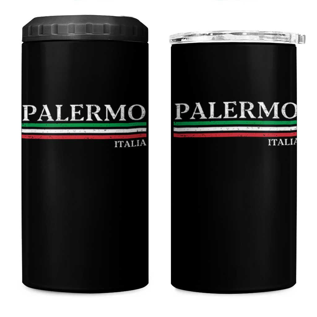 Palermo Sicily Italian Flag Souvenirs Sicilia Italia 4 in 1 Can Cooler Tumbler - Wonder Print Shop