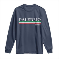Palermo Sicily Italian Flag Souvenirs Sicilia Italia Long Sleeve Shirt - Wonder Print Shop