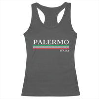 Palermo Sicily Italian Flag Souvenirs Sicilia Italia Racerback Tank Top - Wonder Print Shop
