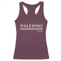 Palermo Sicily Italian Flag Souvenirs Sicilia Italia Racerback Tank Top - Wonder Print Shop