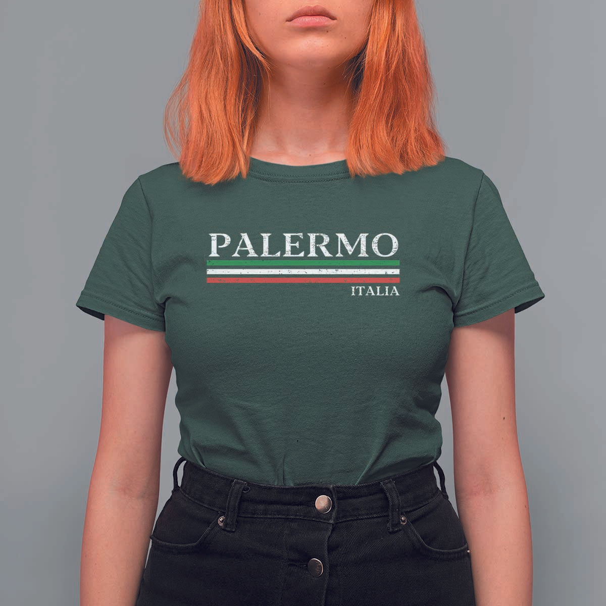 Palermo Sicily Italian Flag Souvenirs Sicilia Italia T Shirt For Women - Wonder Print Shop