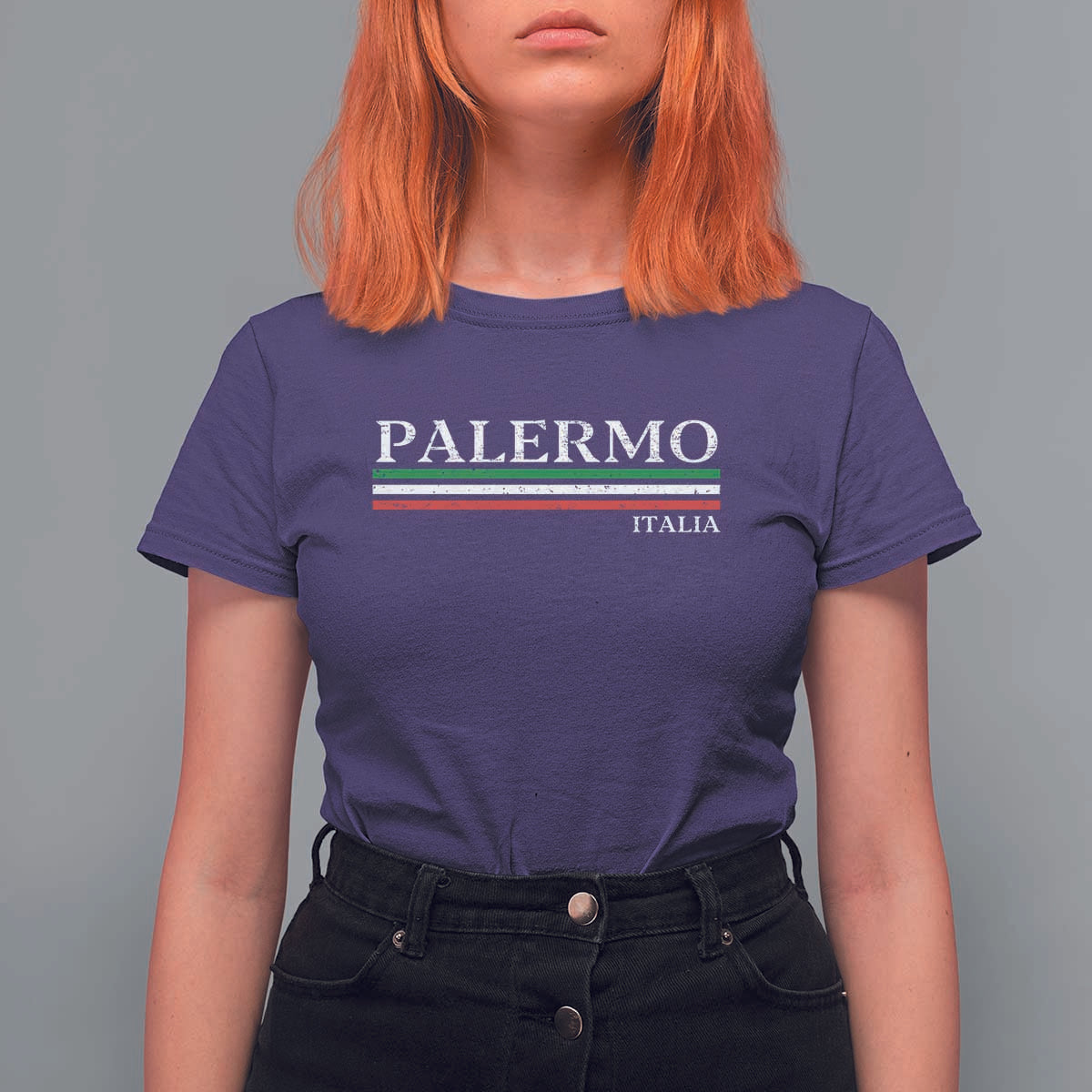 Palermo Sicily Italian Flag Souvenirs Sicilia Italia T Shirt For Women - Wonder Print Shop
