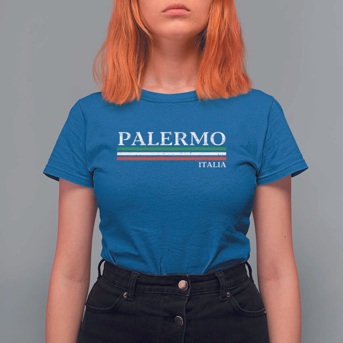 Palermo Sicily Italian Flag Souvenirs Sicilia Italia T Shirt For Women - Wonder Print Shop