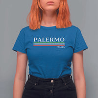 Palermo Sicily Italian Flag Souvenirs Sicilia Italia T Shirt For Women - Wonder Print Shop