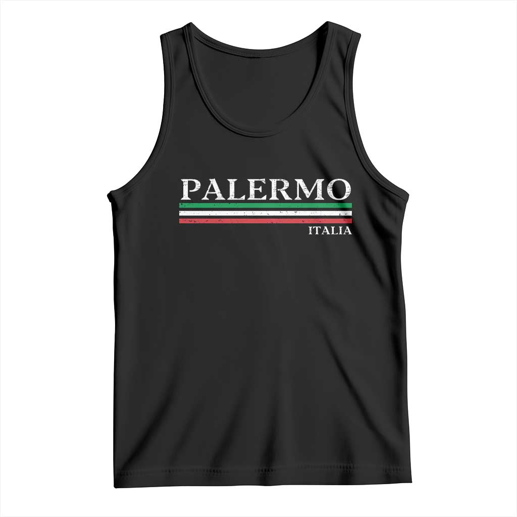 Palermo Sicily Italian Flag Souvenirs Sicilia Italia Tank Top - Wonder Print Shop