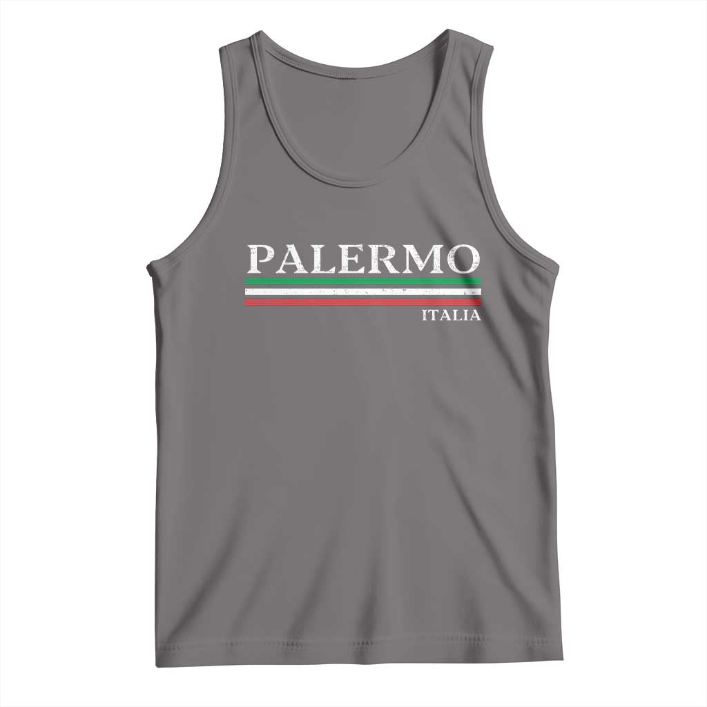 Palermo Sicily Italian Flag Souvenirs Sicilia Italia Tank Top - Wonder Print Shop