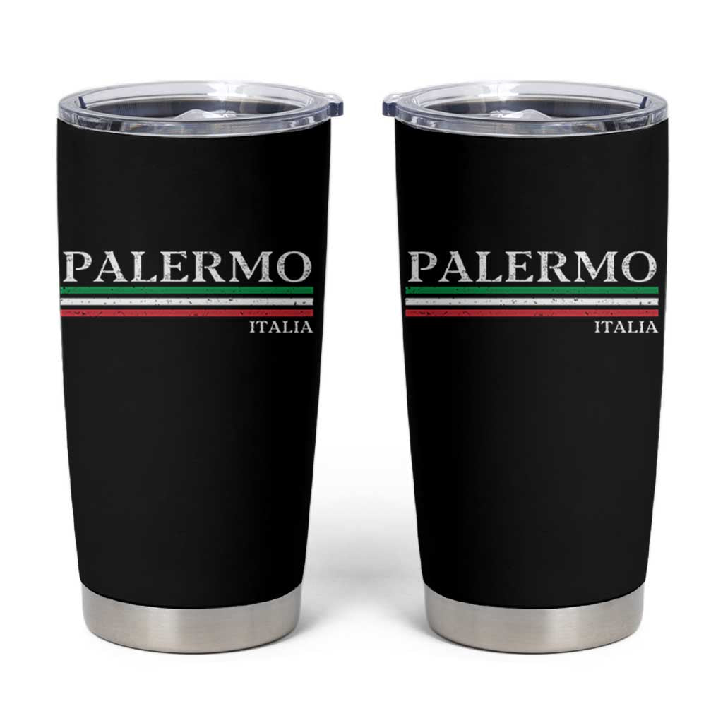 Palermo Sicily Italian Flag Souvenirs Sicilia Italia Tumbler Cup - Wonder Print Shop