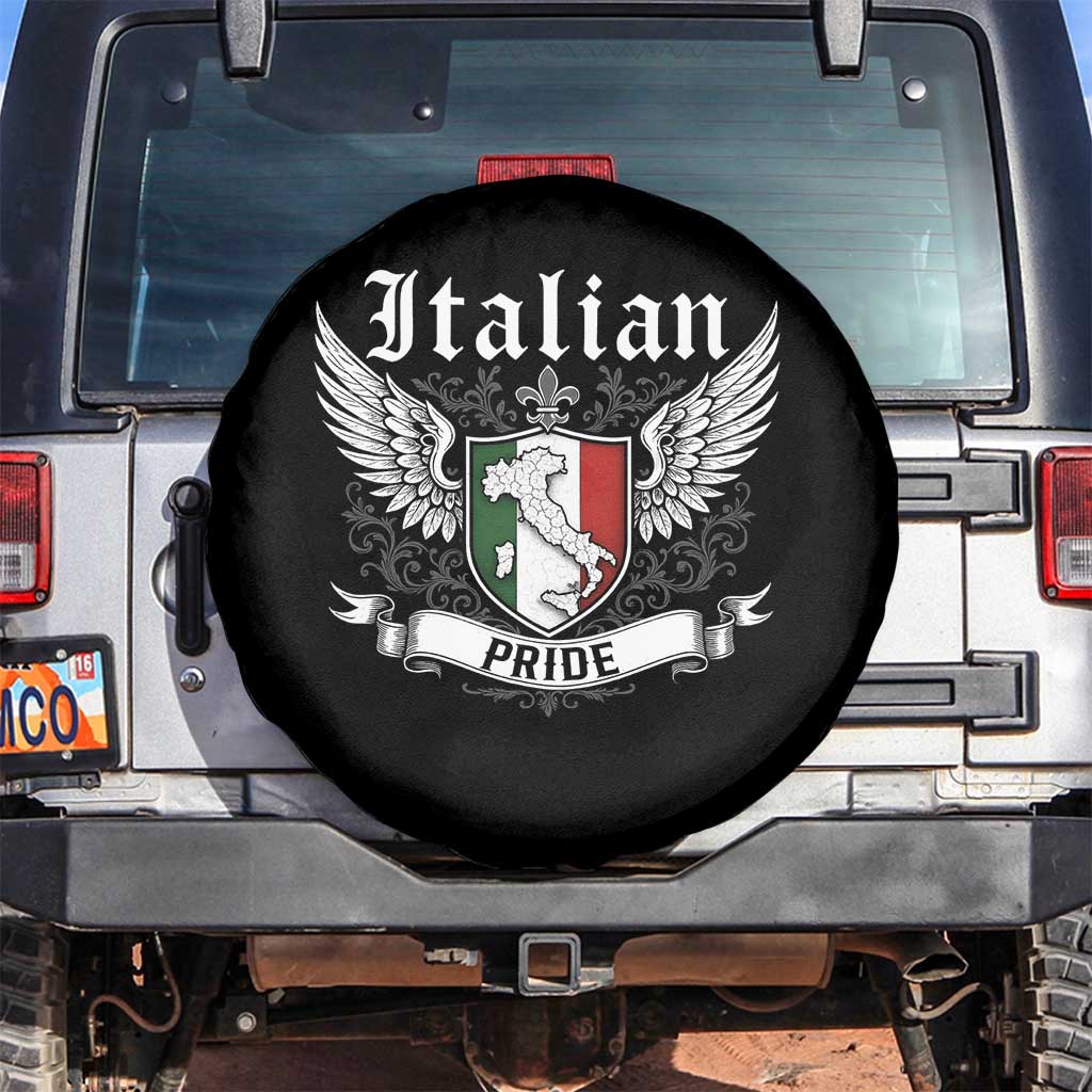 Italian Pride Spare Tire Cover Vintage Patriotic Italy Map - Wonder Print Shop
