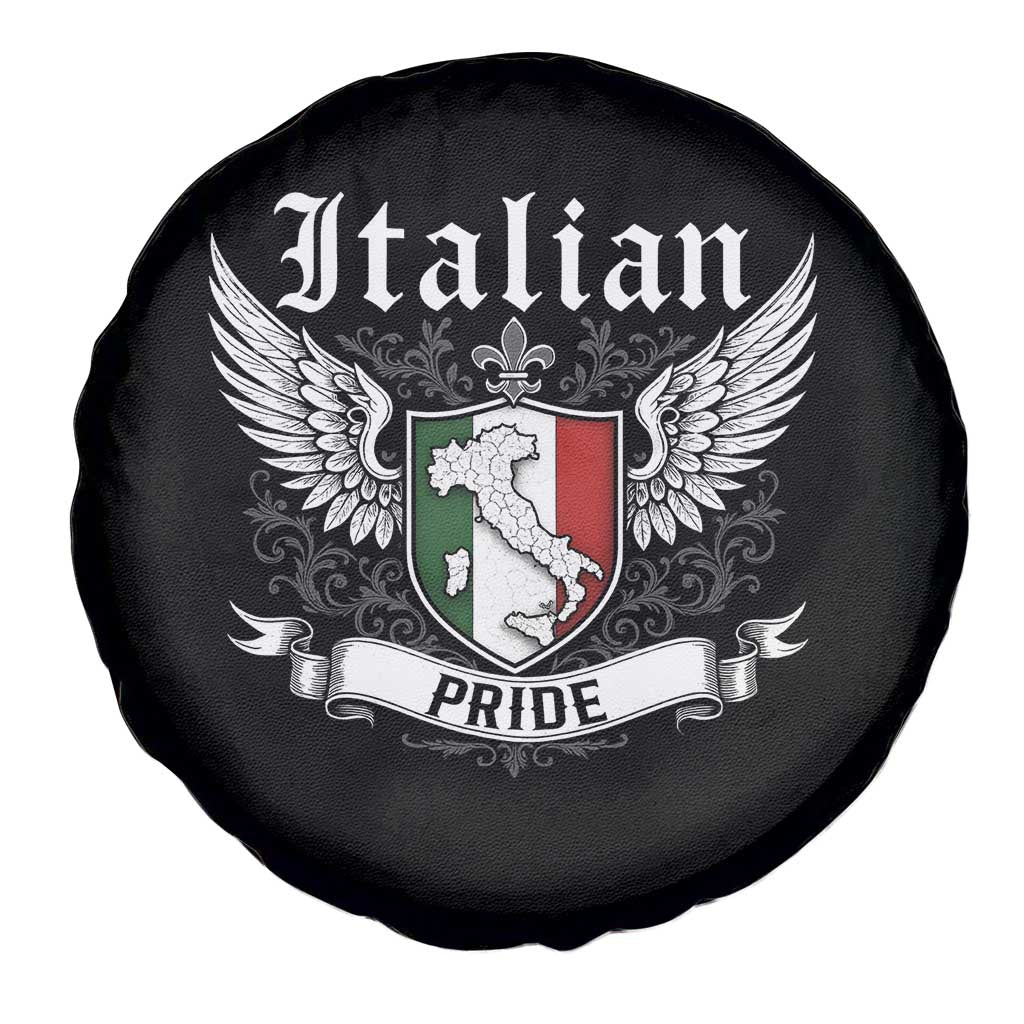 Italian Pride Spare Tire Cover Vintage Patriotic Italy Map - Wonder Print Shop