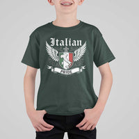 Italian Pride T Shirt For Kid Vintage Patriotic Italy Map - Wonder Print Shop