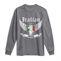 Italian Pride Long Sleeve Shirt Vintage Patriotic Italy Map - Wonder Print Shop