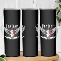 Italian Pride Skinny Tumbler Vintage Patriotic Italy Map - Wonder Print Shop