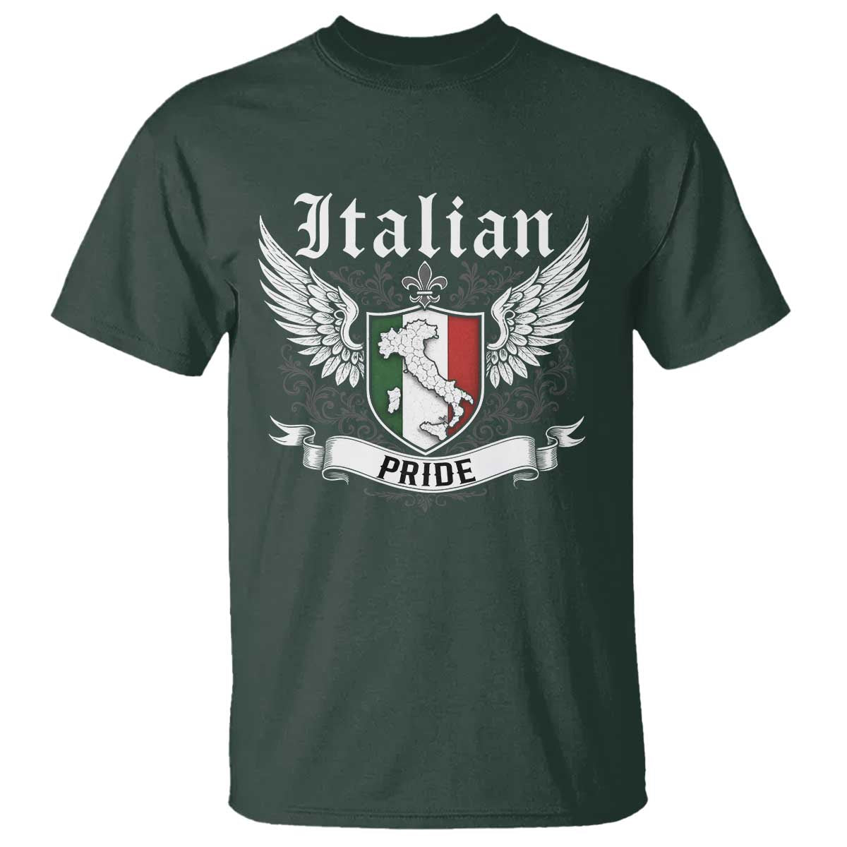 Italian Pride T Shirt Vintage Patriotic Italy Map - Wonder Print Shop